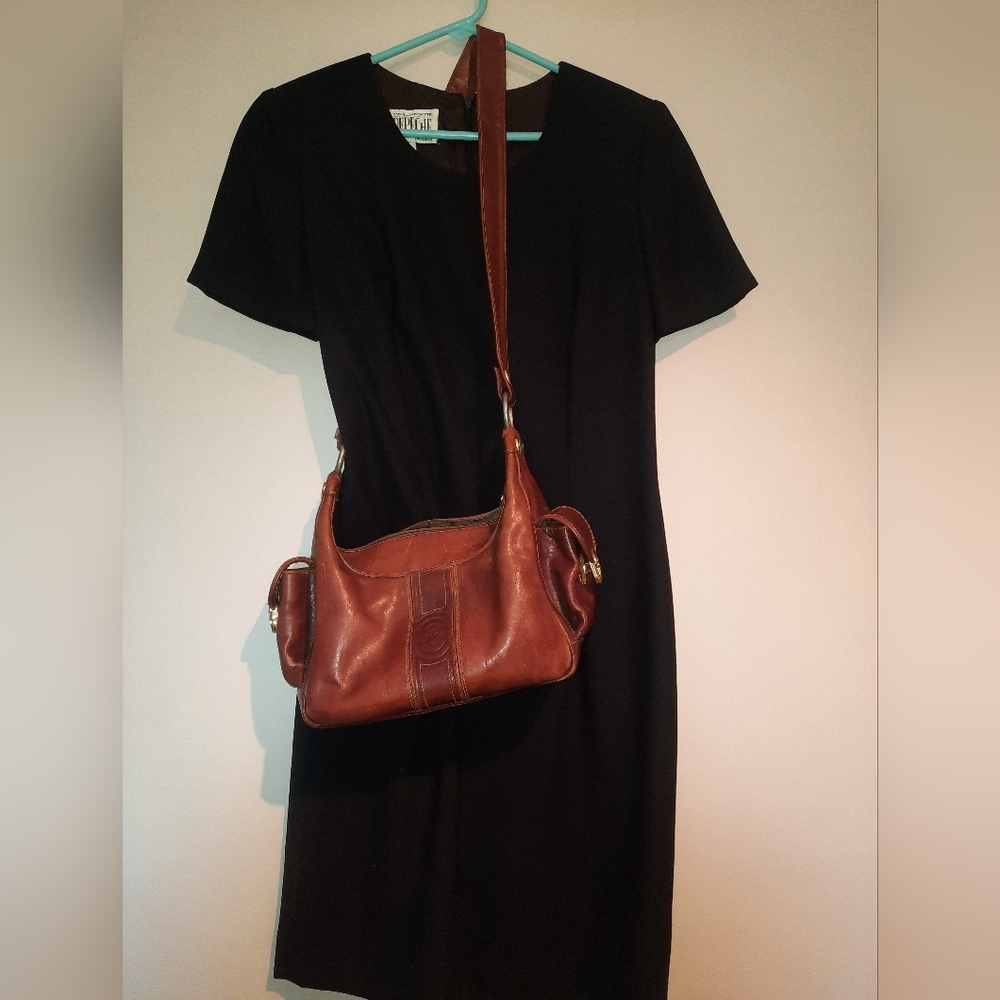Yves Cossette Depeche mode  little black vintage dress. Size 8.